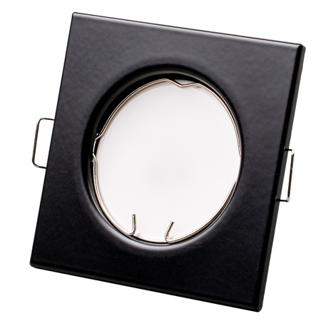 Svietidlo HALOGEN na zapustenú montáž Pevné štvorcové svietidlo PAVO Black Sheet MR16 GU10