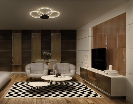 LED dekoratívne stropné svietidlo 21W 2200lm 3000K teplá biela stmievateľné šedé Dekor Ledvance