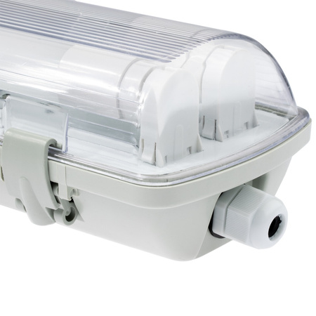 Ohňovzdorné svietidlo 60cm 2xT8 G13 IP65 + LED žiarivky 9W 6500K Lumiled