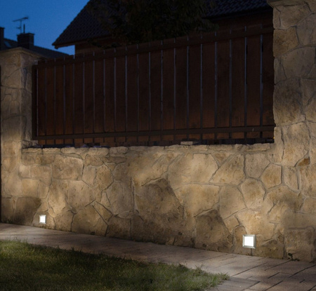 LED nástenné LED Inox D 04 3,5W 195lm 3000K teplé Su-Ma vonkajšie fasádne svetlo