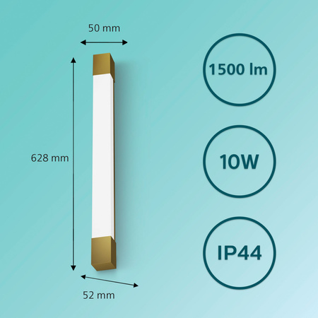 LED 10W 1500lm 2700K 62cm IP44 Copper Rover Philips nad zrkadlom