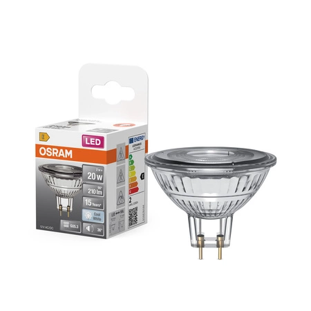LED žiarovka PAR16 reflektor GU10 3,1W = 32W 350lm 6500K studená biela 120° STAR CLASSIC Osram