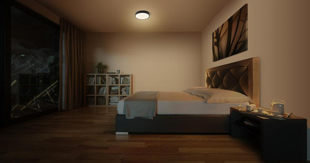 LED Plafond Povrchová montáž 20W 1500lm 3000K, teplá biela čierny 28cm Stropné Ledvance