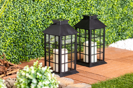 Záhradné svietidlo LED Solárne závesné svietidlo 32 cm čierne