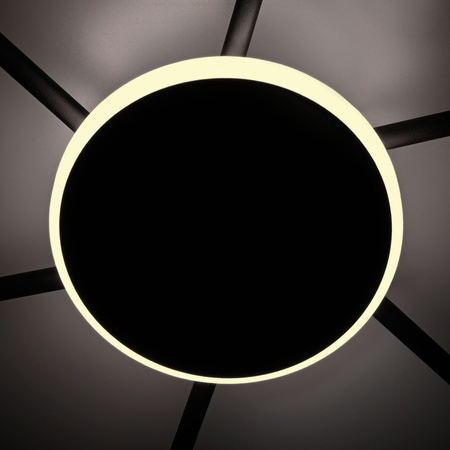 Luster Stropné svietidlo 6x GX53 9W 830lm 2700K, teplá biela čierny Povrchová montáž Videx