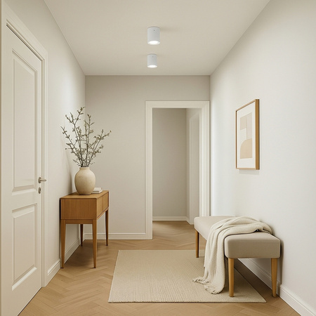 Povrchová montáž HALOGEN SPOT TUBA Movable GU10 ES111 Round White 100mm TELES LUMILED