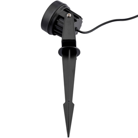 LED solárne záhradné svietidlo 3000K IP65 poháňané čiernym smerovým 3x reflektorom RAGUS LUMILED