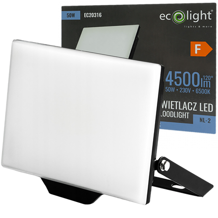 LED reflektor 50W 4500lm 6500K studený IP65 NL-2 Ecolight