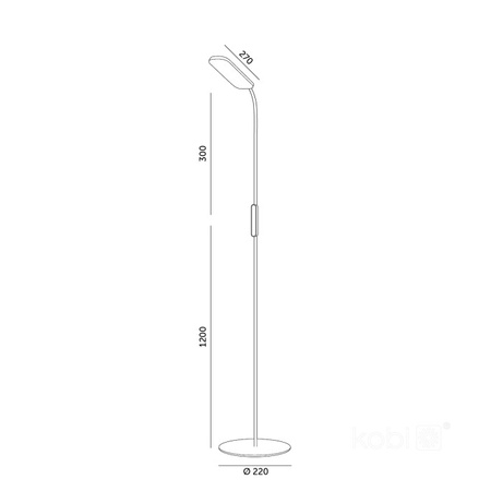 Stojaca LED lampa 10W 400lm CCT 180° čierna Telio Kobi