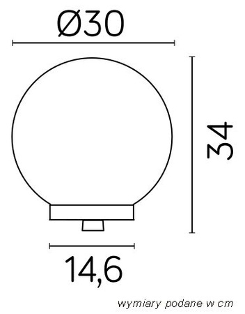 Vonkajšia záhradná lampa LED Sphere Classic G 300 Z 35 E27 34cm Su-Ma