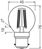 LED žiarovka P45 guľka B22d 4W = 40W 470lm 2700K teplá biela 300° Retrofit Filament CLASSIC Osram