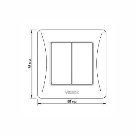 2gangový 2-cestný spínač 10A Povrchová montáž Čierna BINERA VIDEX