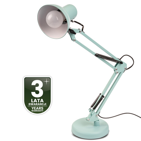 Stolová kresliaca lampa E27 TOBI Blue Lumiled + držiak na dosku