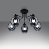 Stropné závesné svietidlo 5x E27 Luster Oval Black Moderné svietidlo Sollux