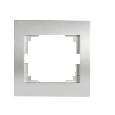 Horizontálna zásuvka s jedným rámom na povrchovú montáž Silver LOGI Kanlux