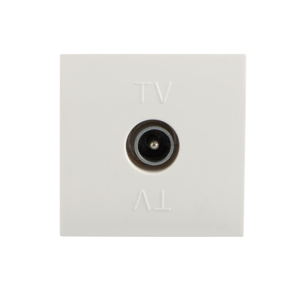 Anténna zásuvka TV koaxiálna štvorcová biela Kancelária Kanlux