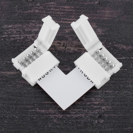 Uhlový konektor pre LED pásik 5PIN snap-on 12mm