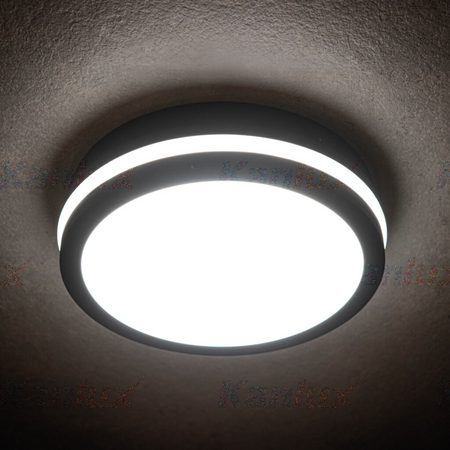 Plafond LED stropné svietidlo 24W 1920lm 4000K, neutrálna biela IP54 povrchová montáž grafitová BENO KANLUX