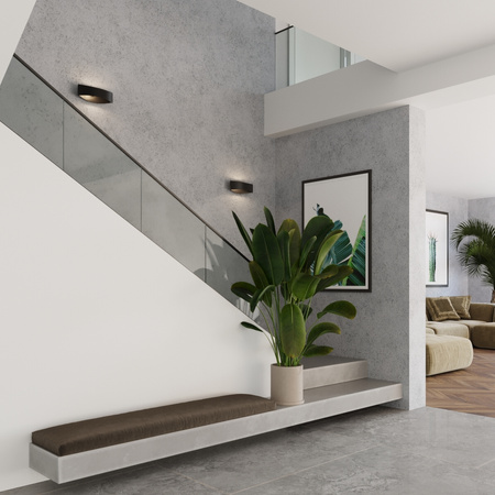 Nástenné svietidlo Nástenné svietidlo G9 eliptické čierne Moderné Toni Sollux