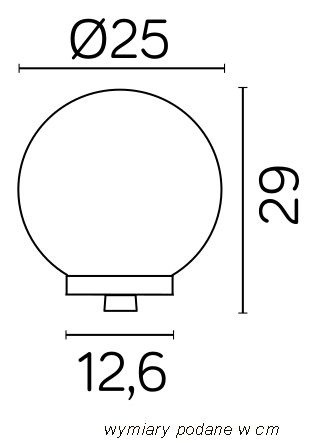 Vonkajšia záhradná lampa LED Sphere Classic G 250 Z 35 E27 29cm Su-Ma