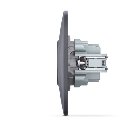 Jediná zásuvka Kontakt 16A zapustená pod omietku čierna BINERA VIDEX