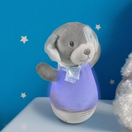 Dekoratívna LED lampa na batérie Grey Blue Dog Sanico Goldlux