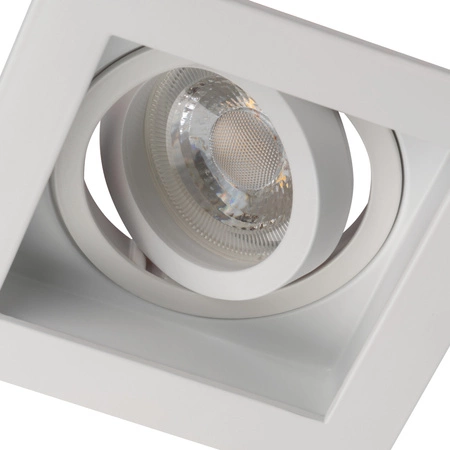 LED GU5.3 GU10 Square White Aret Kanlux Nastaviteľné zapustené stropné halogénové bodové svietidlo