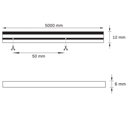 LED pásik 30W 24V IP65 biely zelený neónový 2m Sanico Goldlux