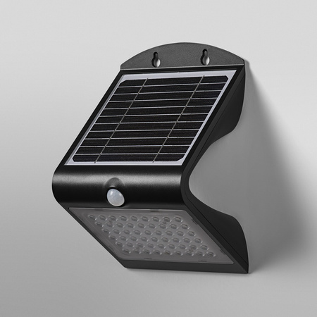 LED solárna záhradná vonkajšia nástenná lampa 4W 500lm 4000K IP65 čierna so senzorom pohybu a súmraku Endura Ledvance