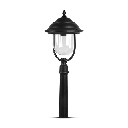 Záhradná lampa Lucerna E27 Transparentné tienidlo 110 cm čierna VT-851 V-TAC