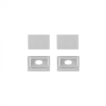 Hliníkový LED profil pre sadrokartón REGIPS široký pod dlaždice Biely 2m s matným difúzorom pre LED pásy + koncové krytky GNS Ecolight series