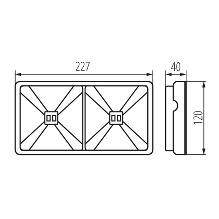 LED núdzové signálne svietidlo 3,8 W 154 lm 5000K studené povrchová montáž biela IP65 ONTEC Kanlux