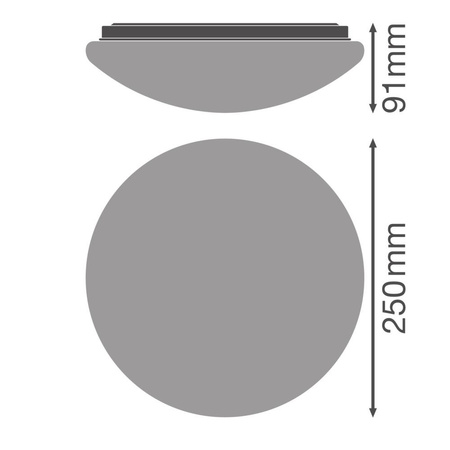 Stropné svietidlo LED Plafondpovrchovou montážou 13W 960lm 4000K, neutrálna biela 25cm Essentials Ledvance