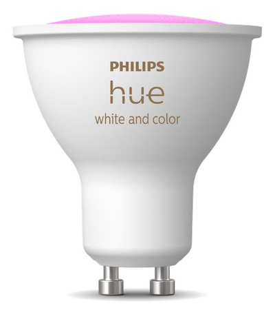 LED žiarovka GU10 reflektor 4,2W = 50W 400lm 2000-6500K CCT + RGB SMART Smart Bluetooth ZigBee Biela a farebná atmosféra Philips HUE