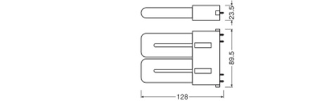LED žiarivka 2G10 8W = 18W 1000lm 4000K neutrálna biela Dulux F EM & AC Ledvance