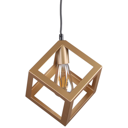 Stropné závesné svietidlo Dekoratívny prívesok E27 Zlatá Švédsko Sanico Goldlux