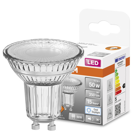 LED žiarovka PAR16 reflektor GU10 4,3W = 50W 350lm 6500K studená biela 36° STAR Osram