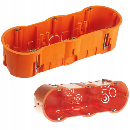 Elektrická trojskrinka PK60 3x68 hlboká pre sadrokartónové dosky Regips + skrutky PAWBOL