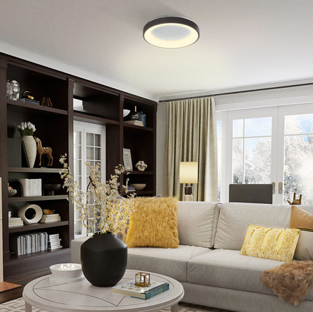 Plafond LED stropné svietidlo 72W 7500lm 2700-6000K CCT čierna Stmievateľné + diaľkové ovládanie EDGE Videx