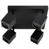 Reflektorové stropné svietidlo 4xGU10 QUANTUS Black