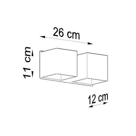 Nástenné svietidlo Nástenné svietidlo 2x G9 Square white Moderné Quad Sollux