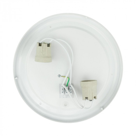 Plafond LED svietidlo na povrch 2x E27 White Round Ecolight