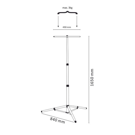 Stojan na LED reflektory univerzálny žltý Sanico Goldlux