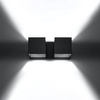 Nástenné svietidlo Nástenné svietidlo 2x G9 Square Black Modern Quad Sollux