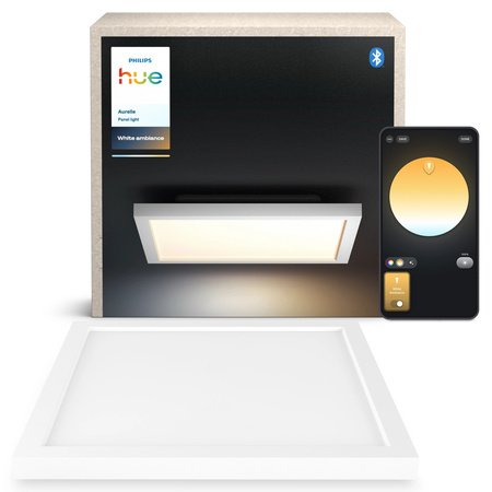 Panelové LED stropné svietidlo na povrchovú montáž 30x30 cm 19W 1940lm IP20 White Ambiance TW White Smart SMART Zigbee Bluetooth Aurelle Philips HUE