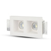 Závesné svietidlo na zapustenie 2xGU10 Square white VT-762 V-TAC