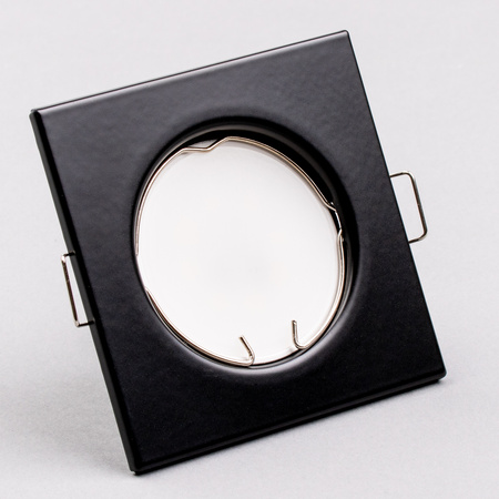 Svietidlo HALOGEN na zapustenú montáž Pevné štvorcové svietidlo PAVO Black Sheet MR16 GU10