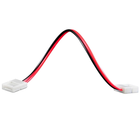 Uhlový konektor pre LED pásky Flexibilný obojstranný 2pin 2pin 8mm White Sanico Goldlux