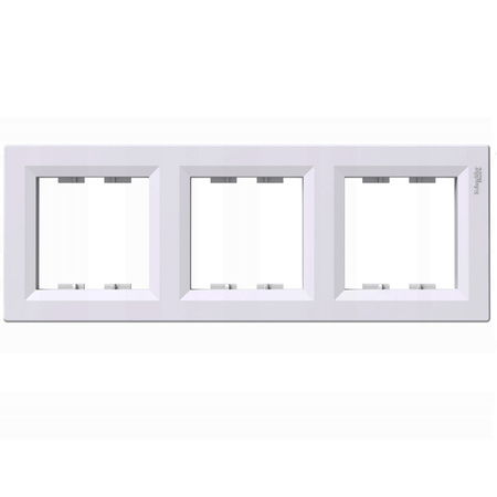 Trojitý rámik pre zásuvkové spínače biely