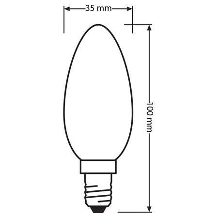 3x LED žiarovka B35 sviečka E14 5,5W = 60W 806lm 4000K neutrálna biela 300° BASE Osram
